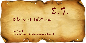 Dávid Tímea névjegykártya