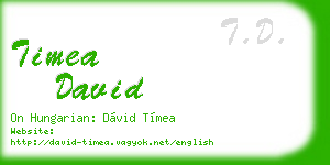 timea david business card