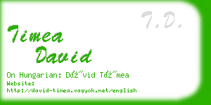 timea david business card